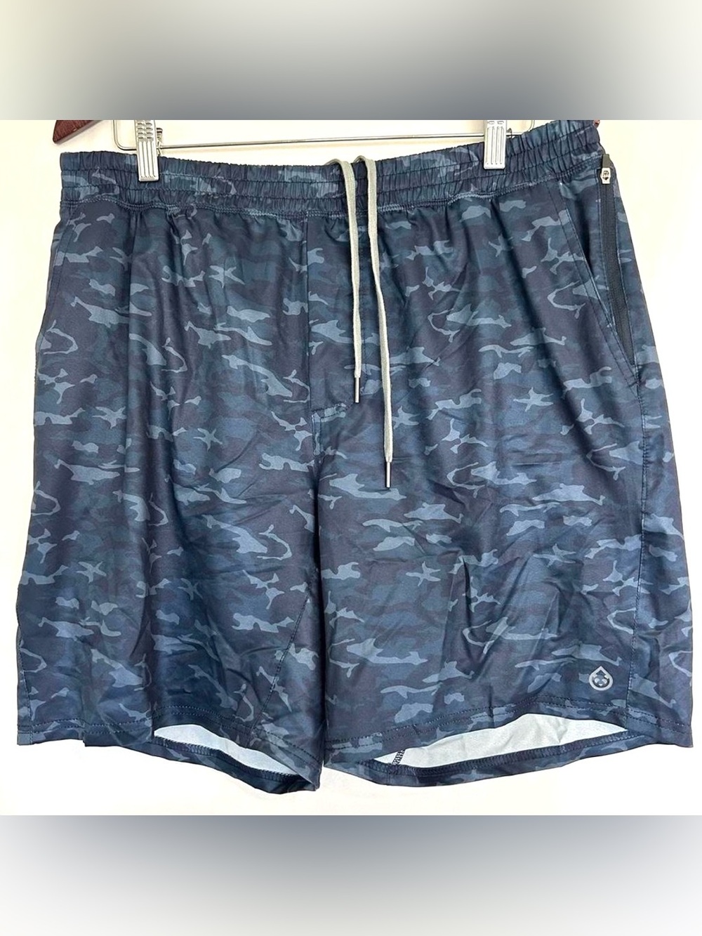 NWOT Tasc Recess Performance Shorts Men XL Blue Camo 7” Inseam Lined Athletic
